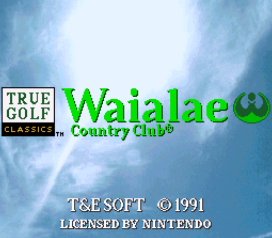 True Golf Classics Waialae Country Club Title Screen